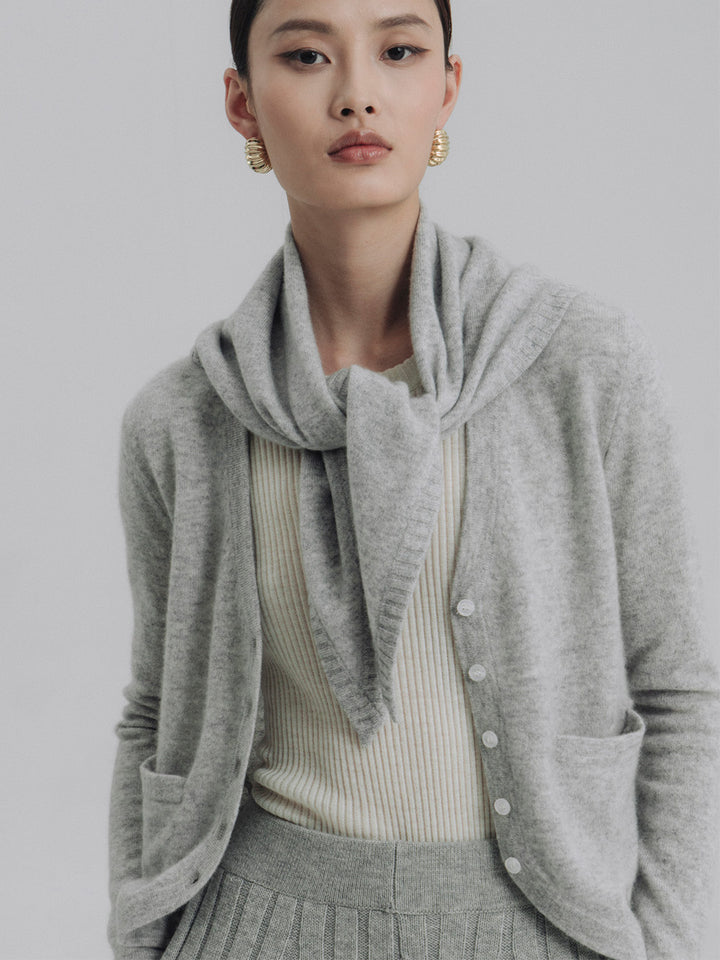 Alberti Waistcoat Cardigan in Soft Grey