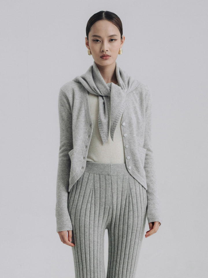 Alberti Waistcoat Cardigan in Soft Grey