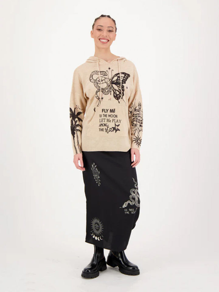 Alina Hooded sweater in Sand