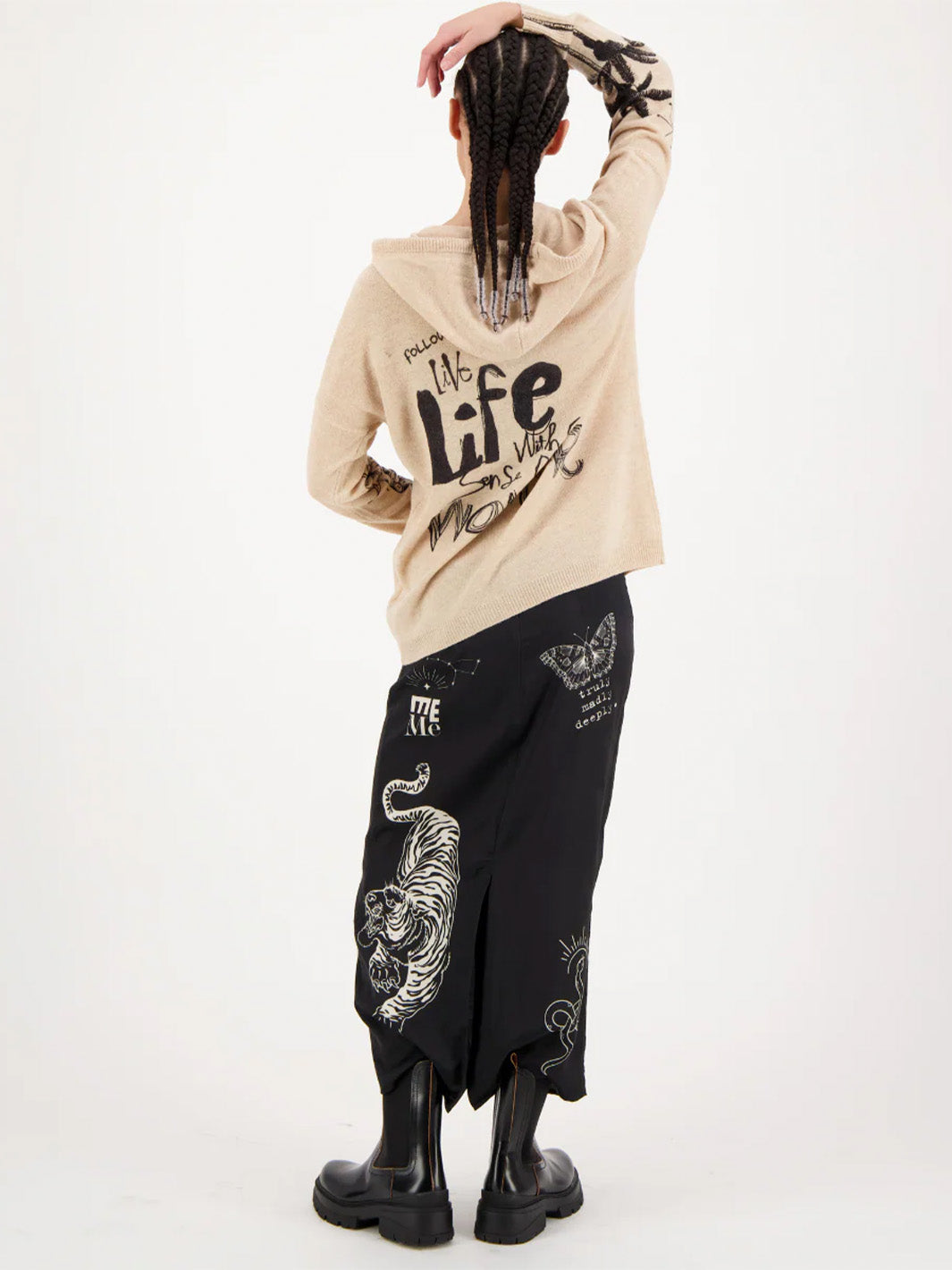 Alina Hooded sweater in Sand