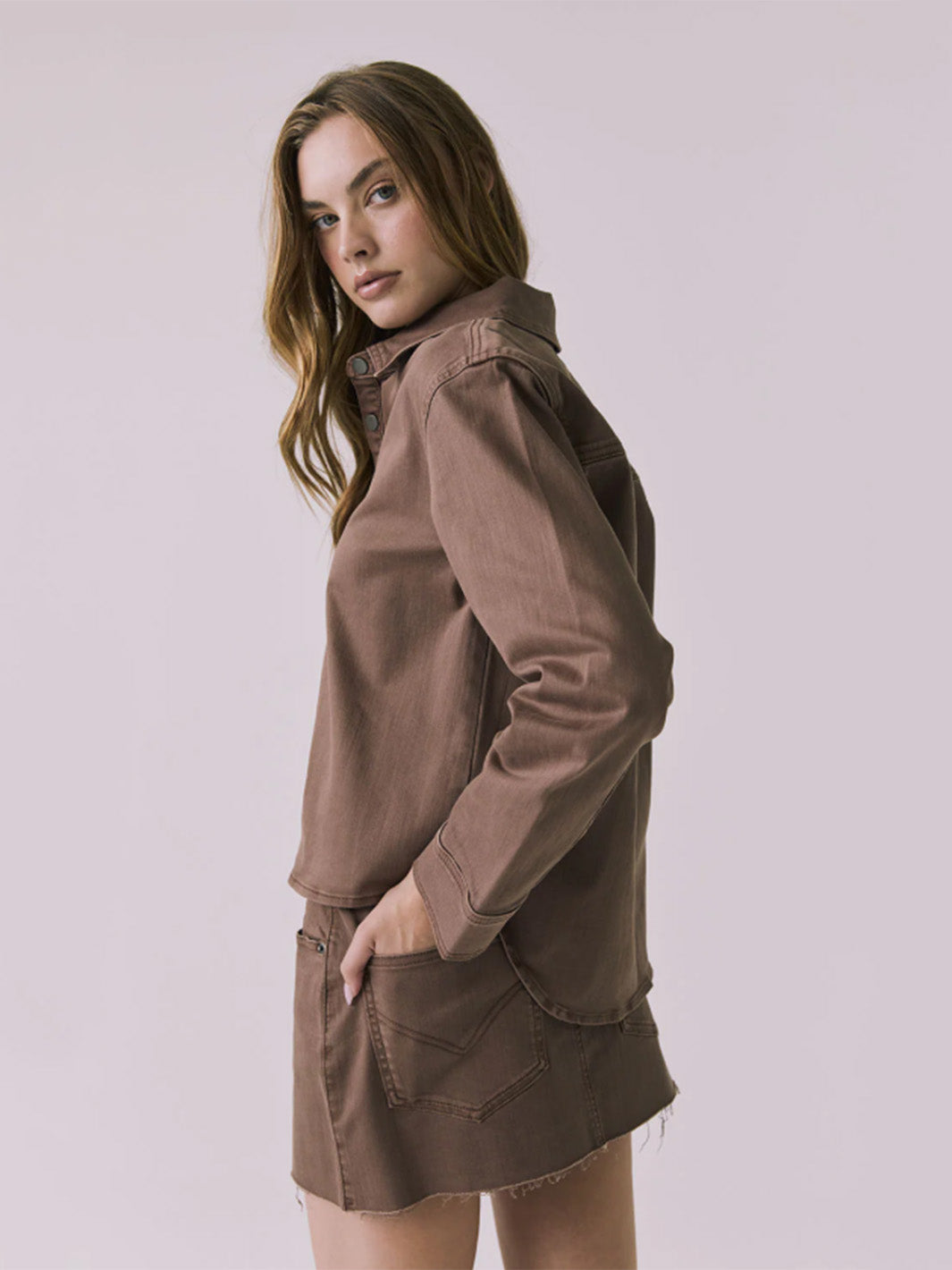 All Day Button Down in Cognac Wash