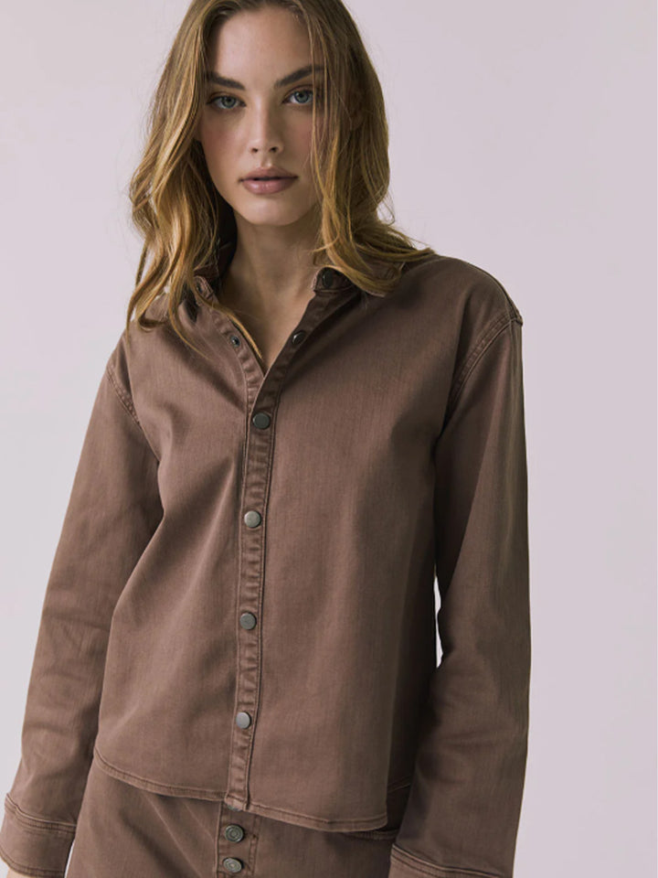 All Day Button Down in Cognac Wash
