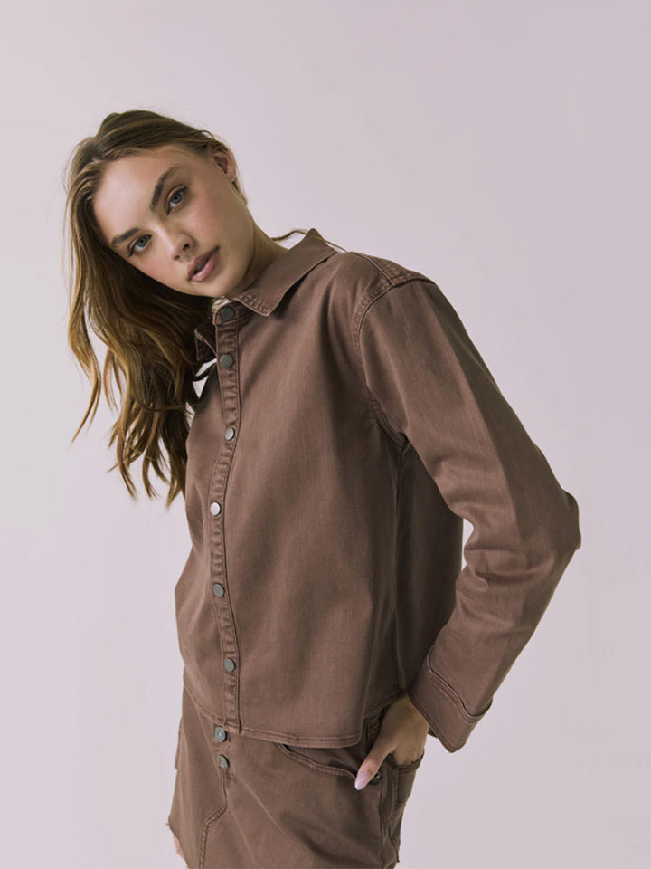 All Day Button Down in Cognac Wash
