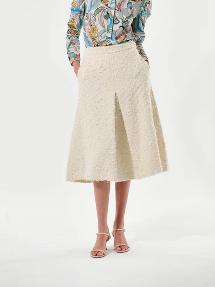 Almadea Skirt w/Pockets in Creme