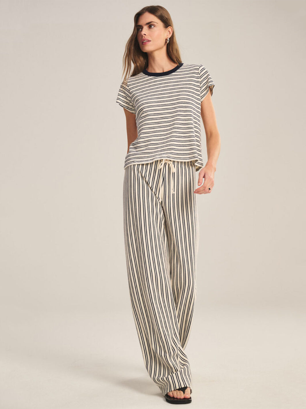Amelise Pant in Natural Navy