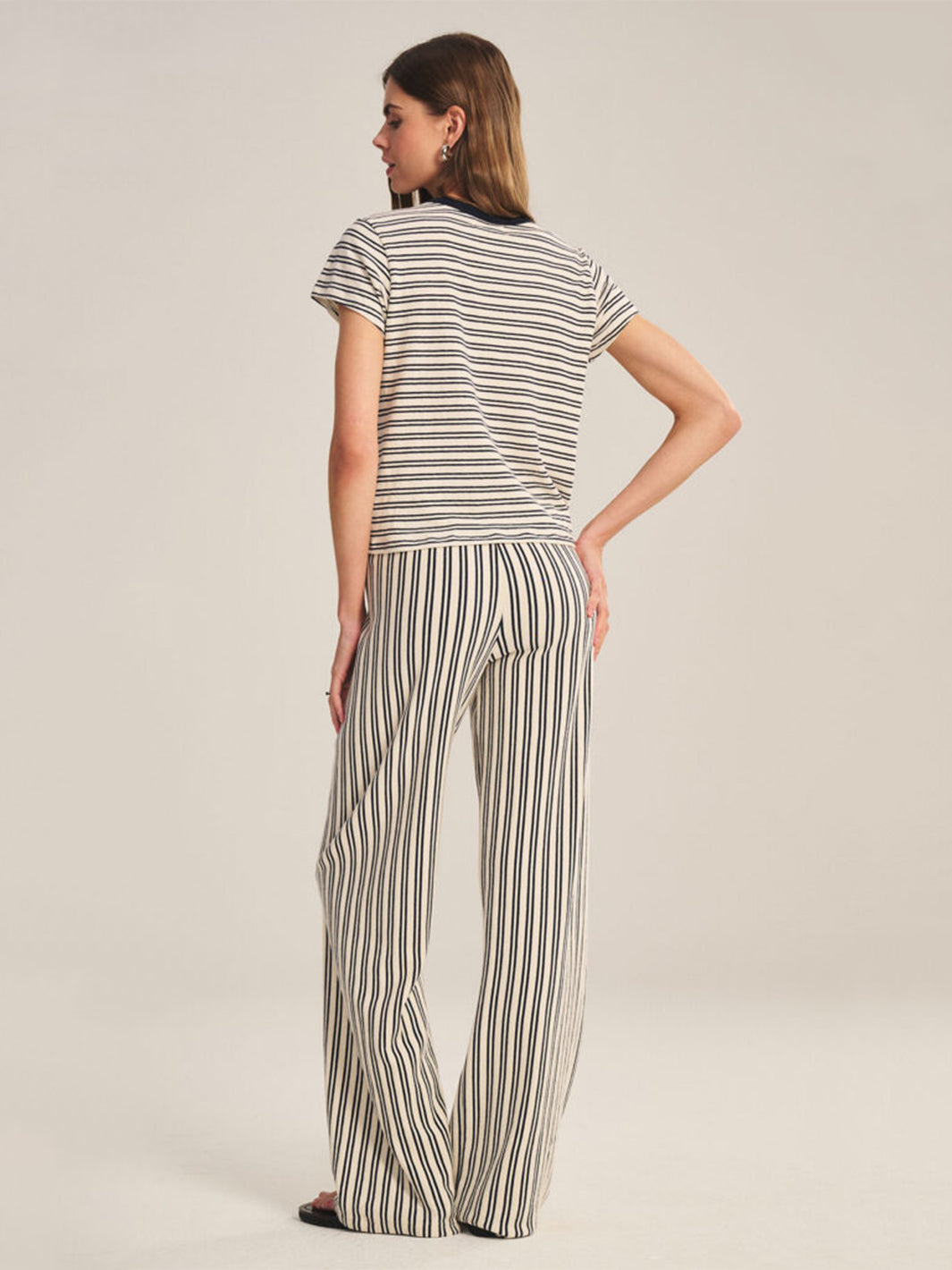 Amelise Pant in Natural Navy