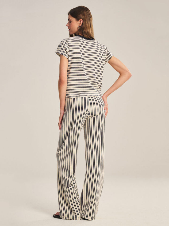 Amelise Pant in Natural Navy