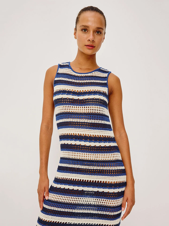 Ana Dress in Crete Stripe