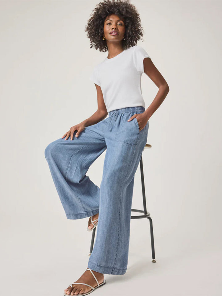 Angie Palazzo Pant in Indigo