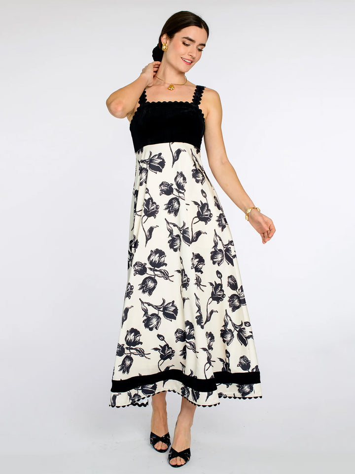 Annalisa Dress in Snow Tulip