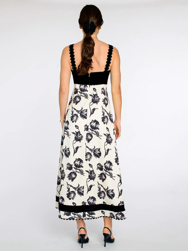 Annalisa Dress in Snow Tulip