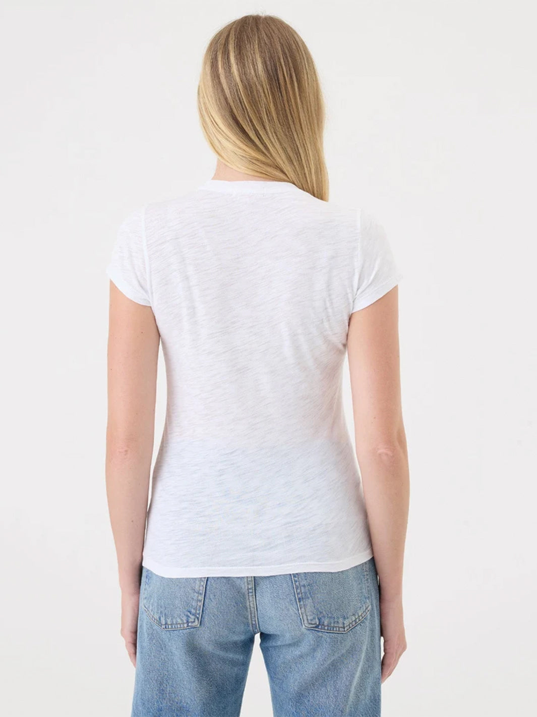 Annette Ruffle Tee in White