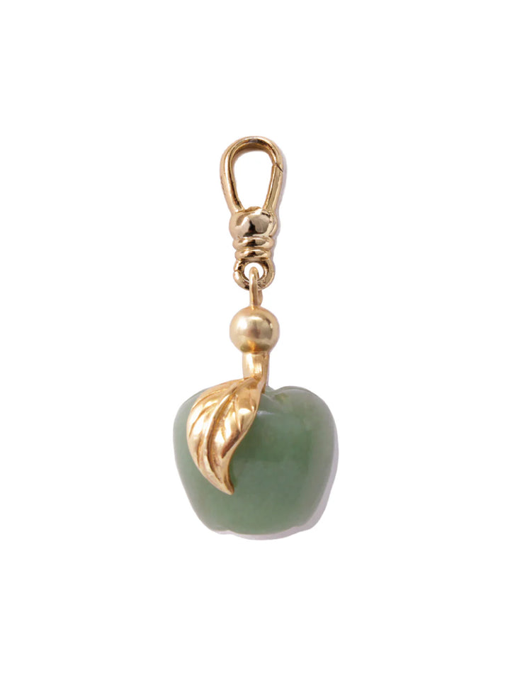 Frost Fine Green Jade Apple Charm