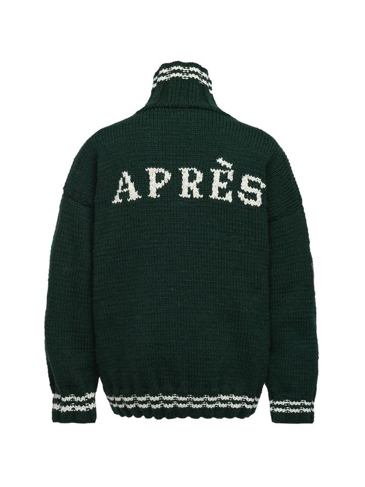 Apres Ski Zip Cardi in Verde