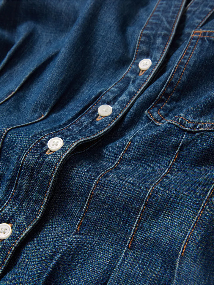 Arcadia Denim Shirtdress in City Stroll