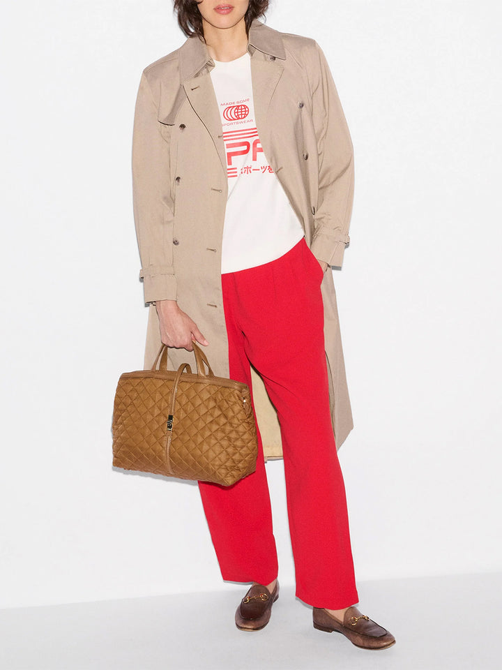 Medium Astor Tote in Cognac