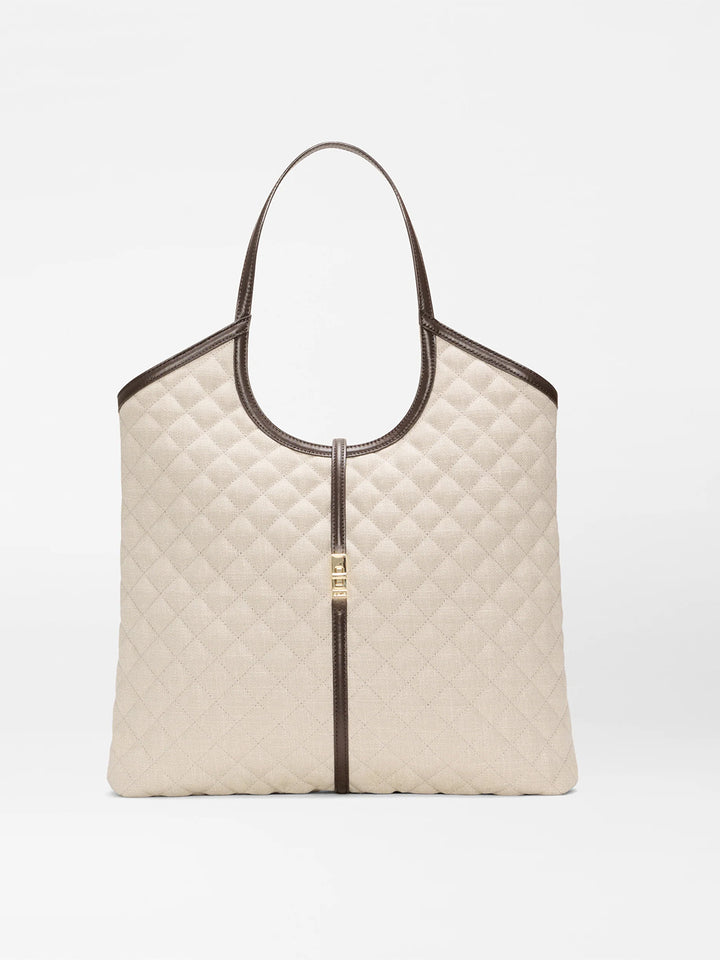 Large Astor Tote in Sandy Linen
