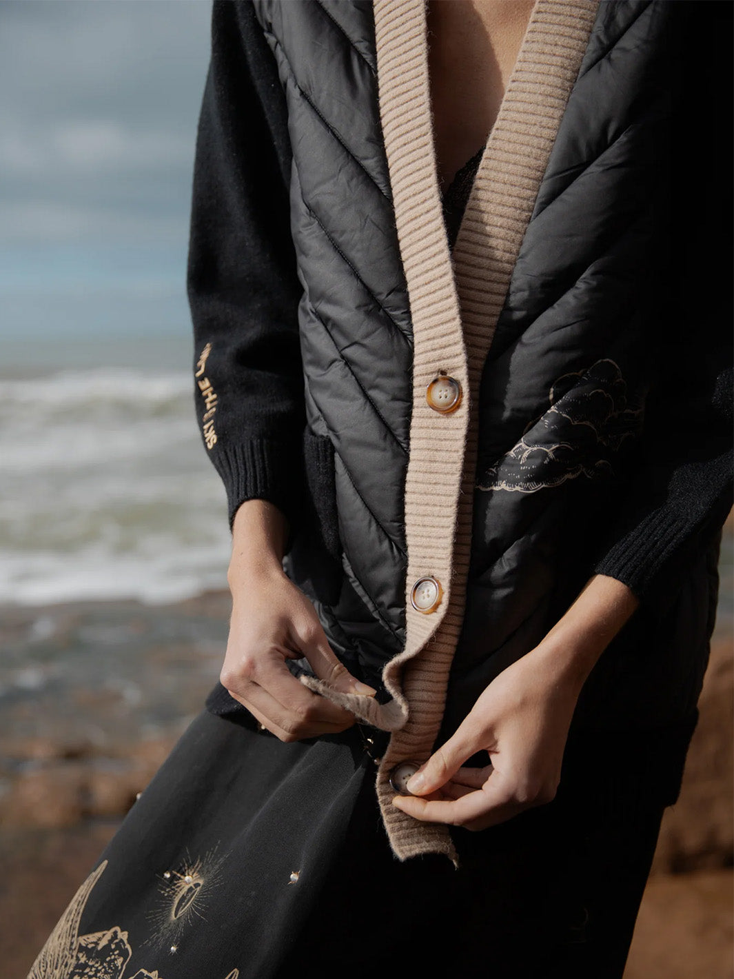 Astrology Coat in Black