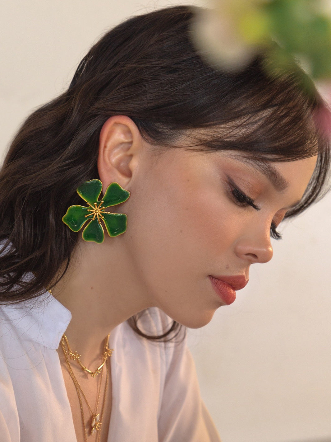 Maxi Aurora Earrings in Green