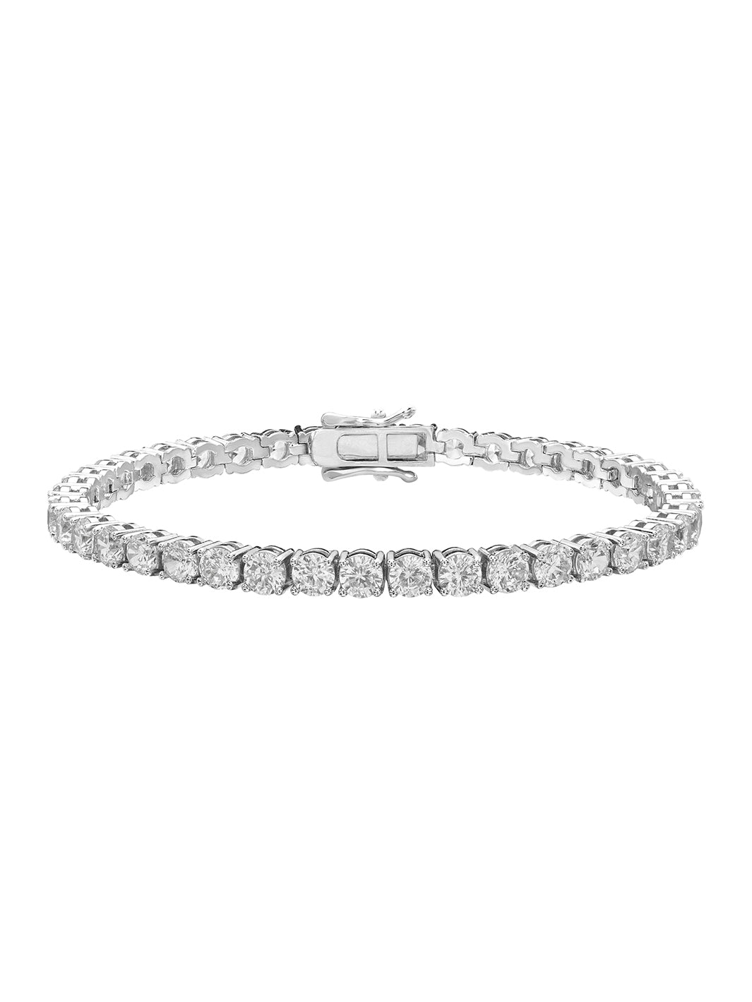 Rhodium Tennis Bracelet