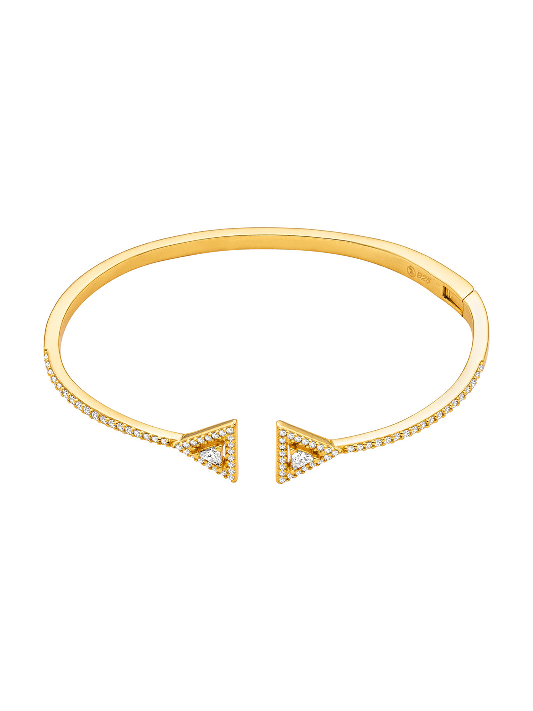 Hinged Double Triangle CZ Bracelet