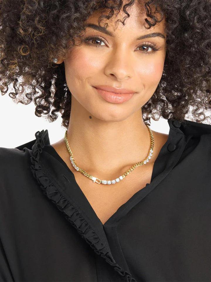 Baby Julian's Obsessed with Diamonds Necklace 16" in Gold
