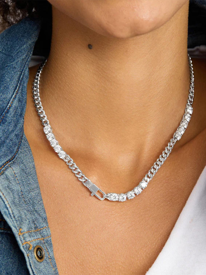 Baby Julian's Obsessed with Diamonds Necklace 16" in Silver