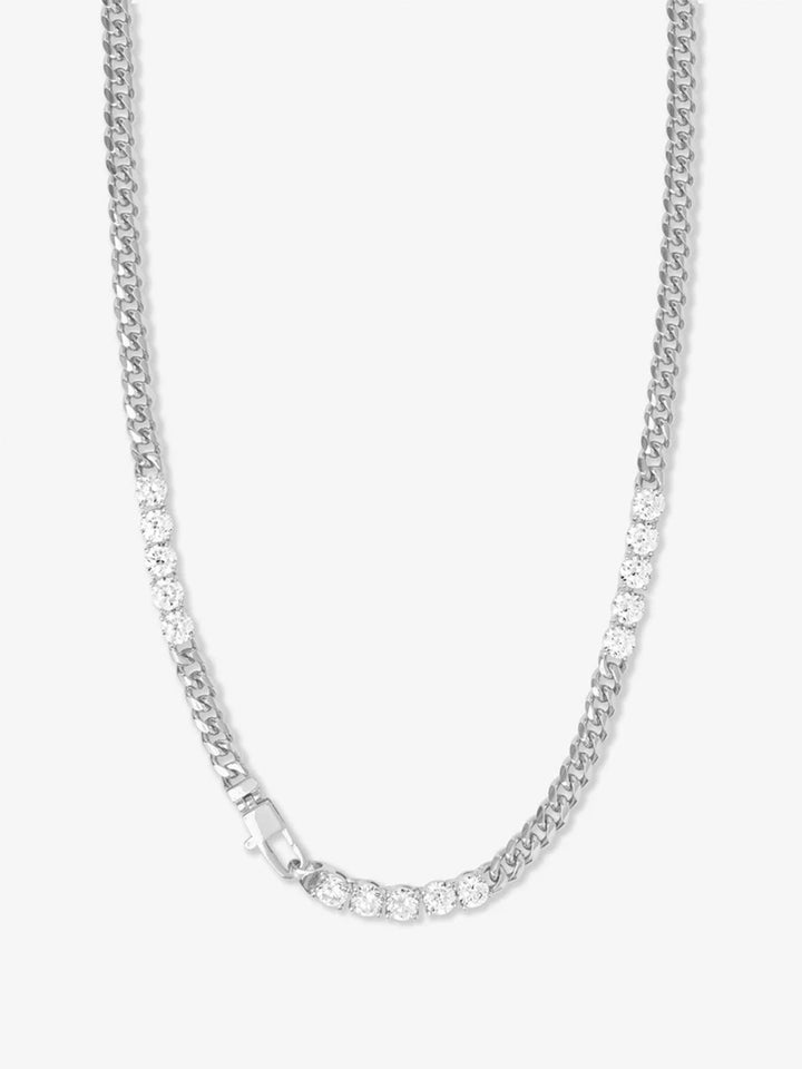 Baby Julian's Obsessed with Diamonds Necklace 16" in Silver