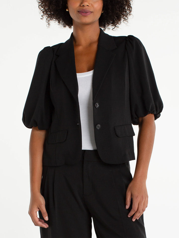 Balloon Sleeve Blazer in Black