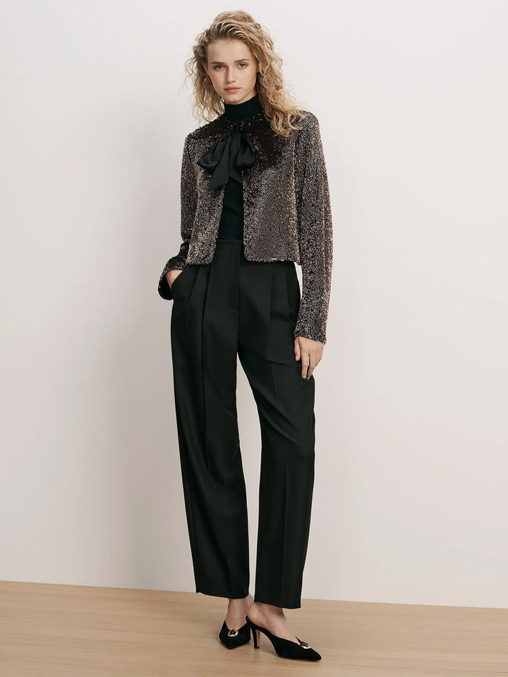 Bancroff Sequin Jacket in Copper/Black