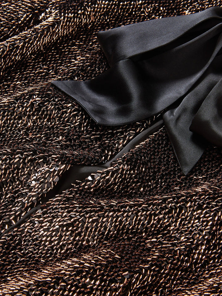 Bancroff Sequin Jacket in Copper/Black