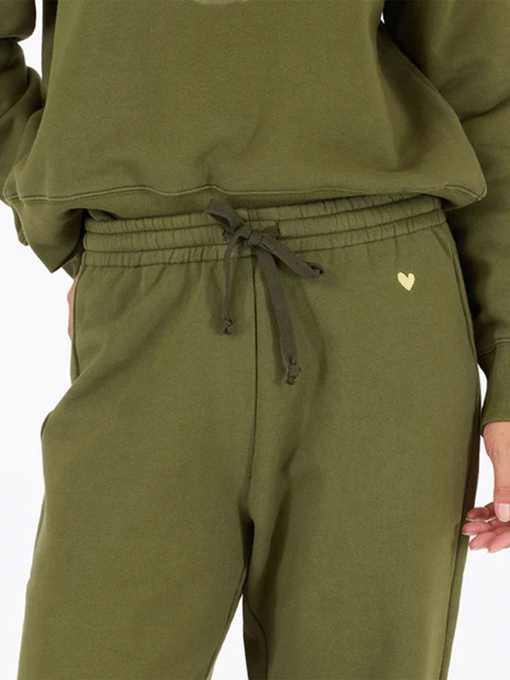 Weekend Barb Wide Leg Sweatpants in Army