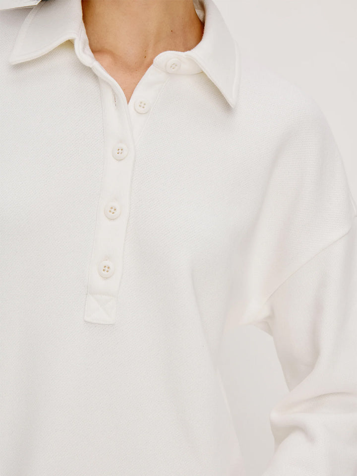 Barlow Polo Top in Ivory
