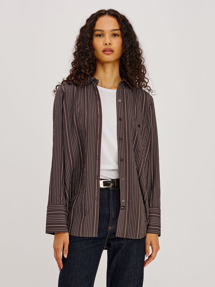 Beck Shirt in Chicory Stripe