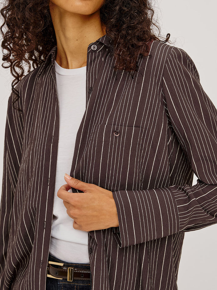 Beck Shirt in Chicory Stripe