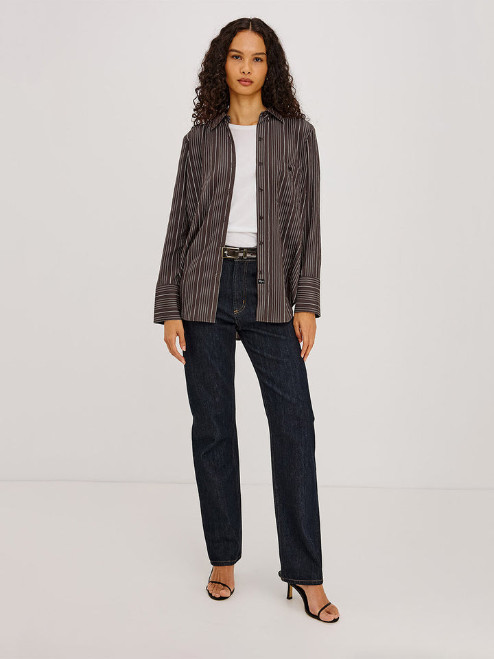 Beck Shirt in Chicory Stripe