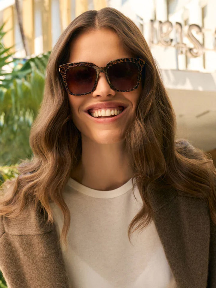 Bella Sunglasses in Animal Brown Gradient