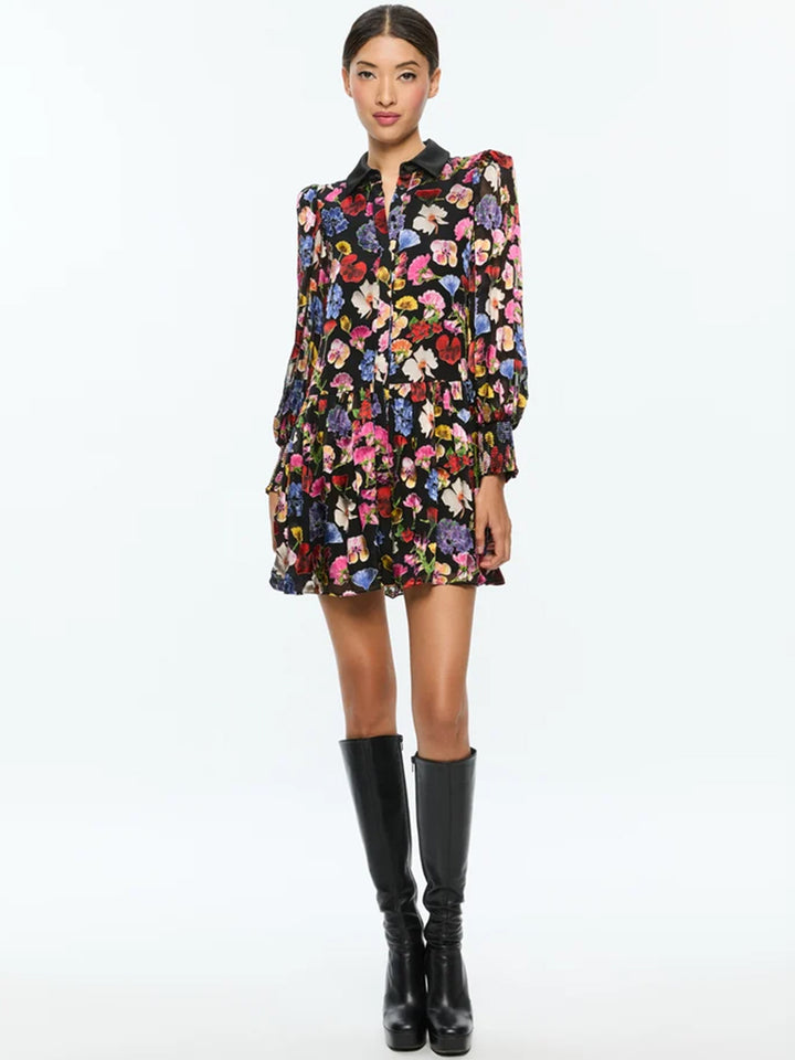 Bertha Mini Shirt Dress in Timeless Blossom