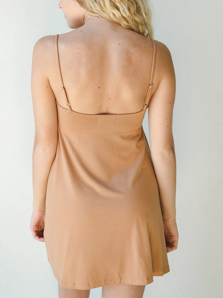 Betty Swinging Slip Dress in Medium Nude