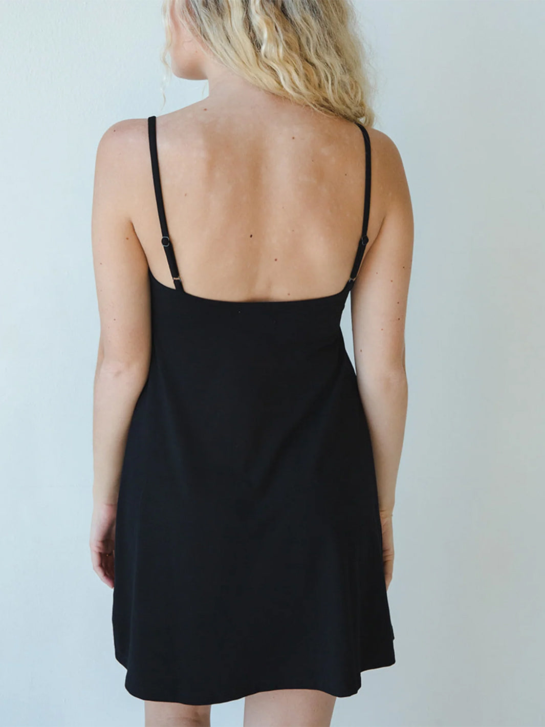 Betty Swinging Slip Dress in Black