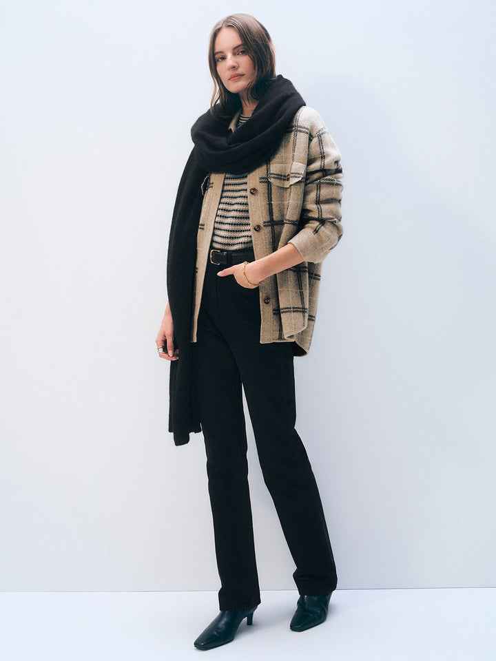 Cashmere Travel Wrap in Black