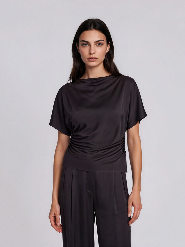 Black Tie Affair Cinched Top in Black