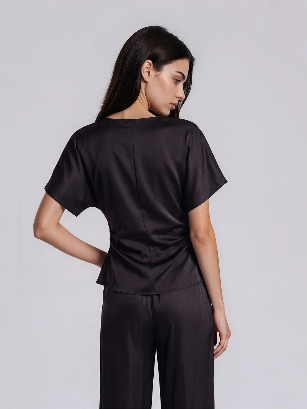 Black Tie Affair Cinched Top in Black