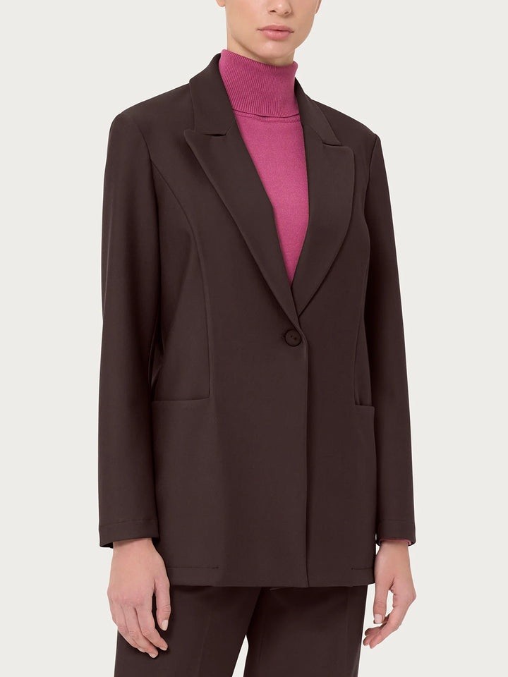 Oversized Blazer in Chocolate Torte