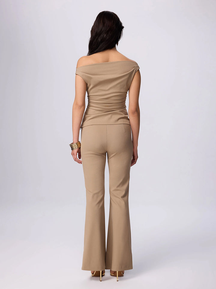 Thetis Bootcut Pull-On Pant in Eclipse Taupe