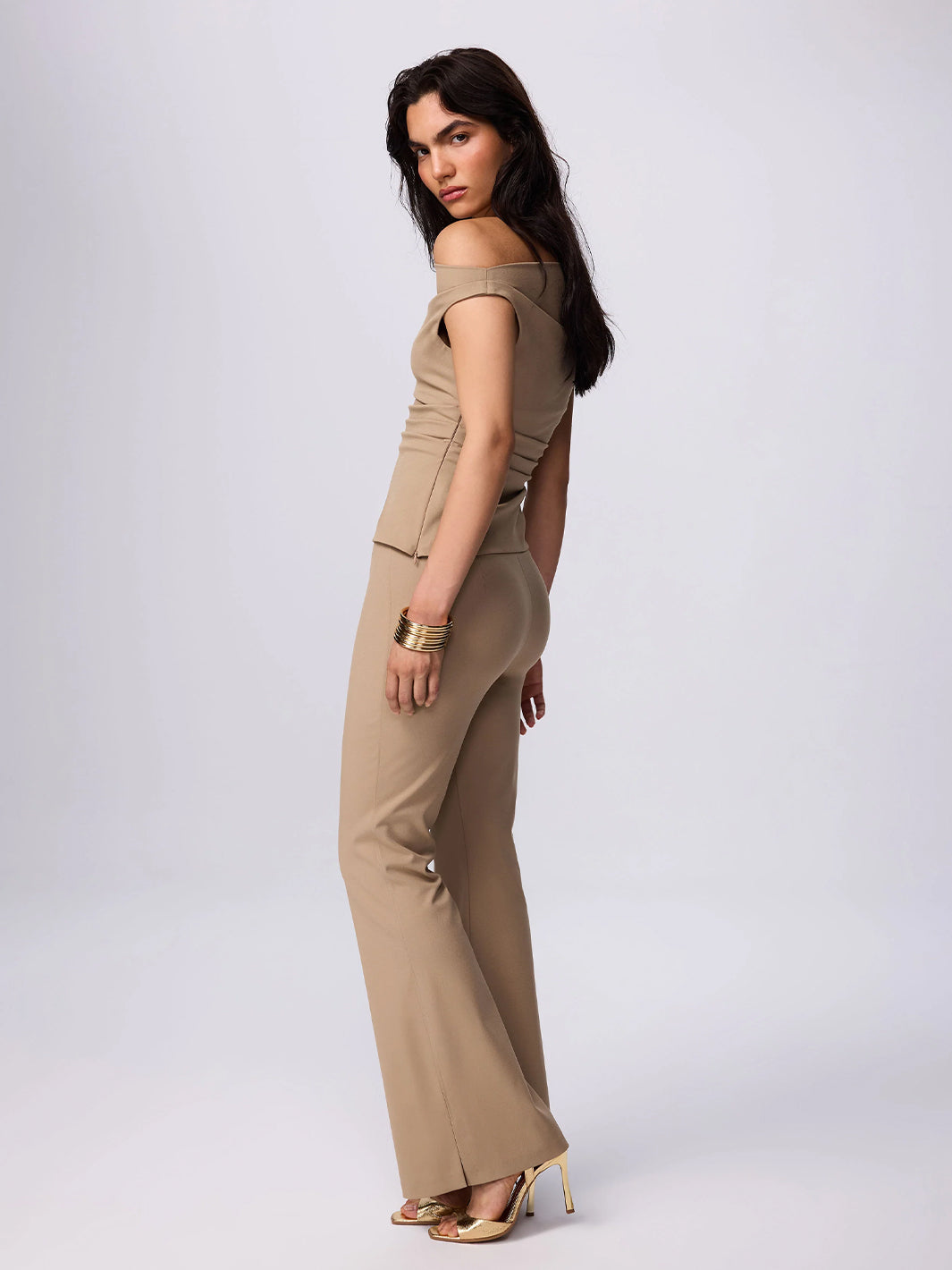 Thetis Bootcut Pull-On Pant in Eclipse Taupe