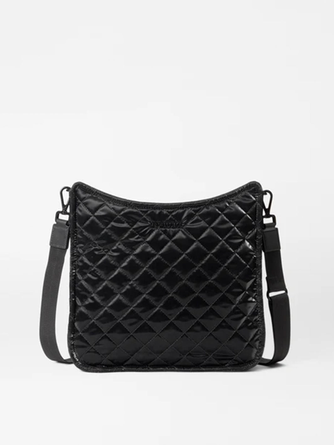 Box Crossbody in Black Liquid