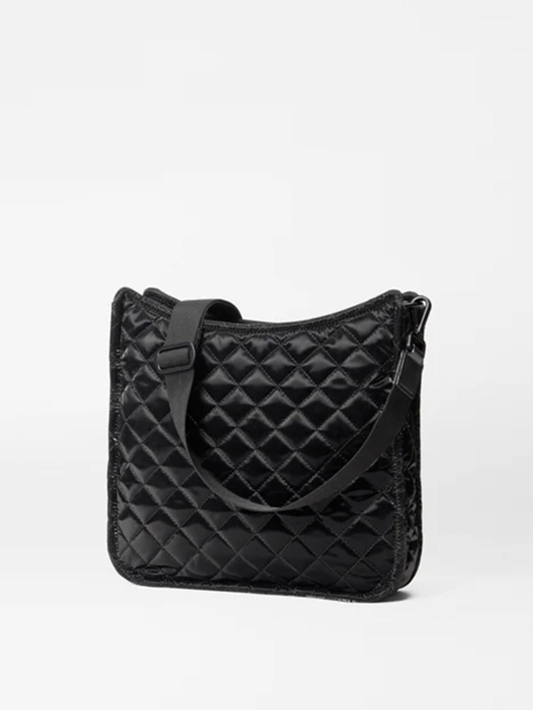 Box Crossbody in Black Liquid