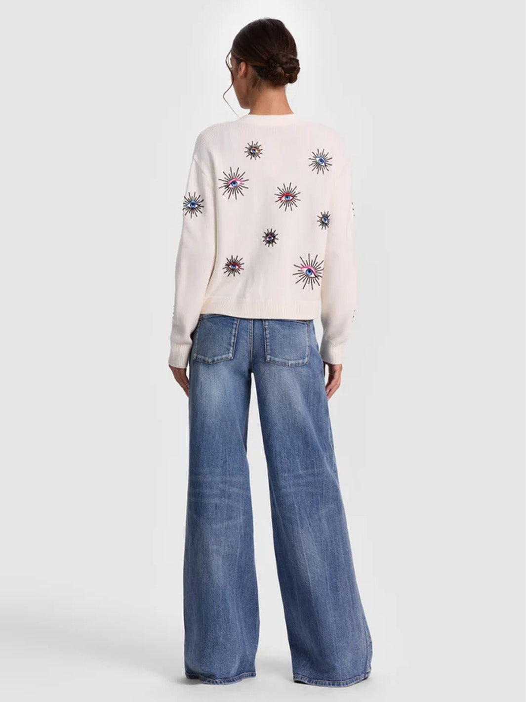 Bradley Short Embellished Cardigan in Visionary