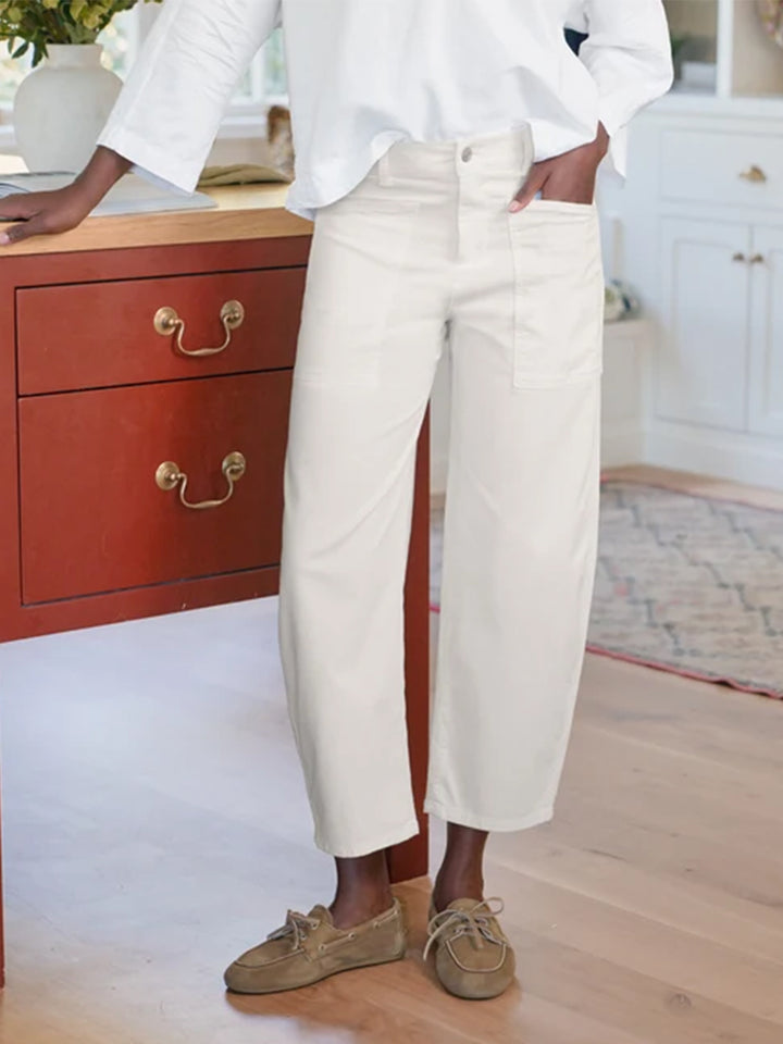 Bray Everyday Barrel Pant in Chalk